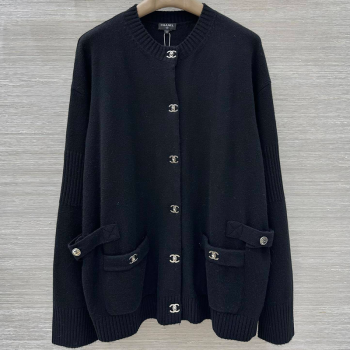Chanel Cashmere Blend Cardigan Black 2025 CH120215 (QI-251202018)