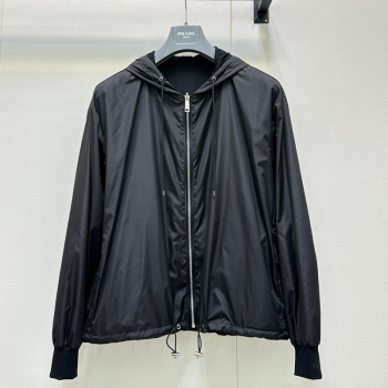Prada Reversible Nylon and Cotton Jacket Black 2025 PR120220 (QI-251202021)