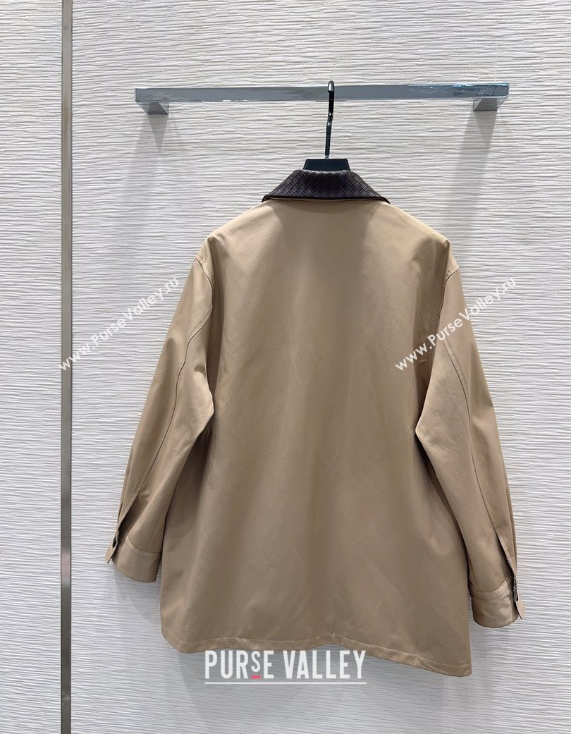 Bottega Veneta Cotton Jacket Beige 2025 BV120256 (QI-251202058)