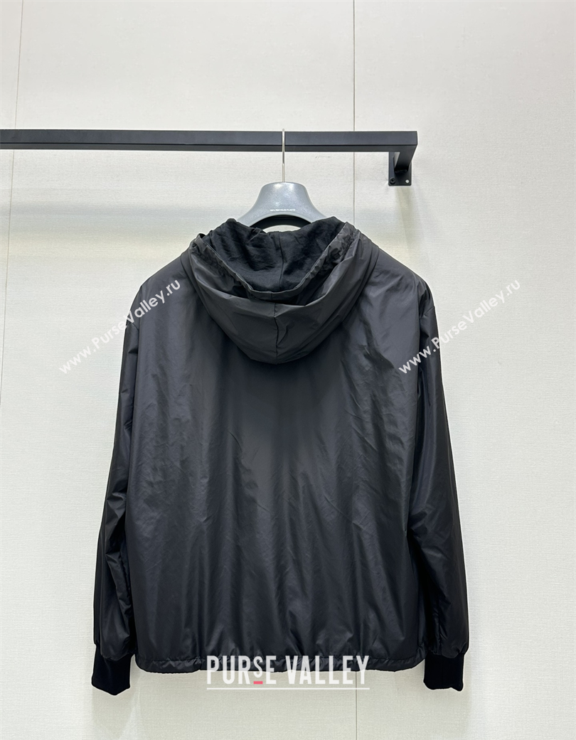 Prada Reversible Nylon and Cotton Jacket Black 2025 PR120220 (QI-251202021)