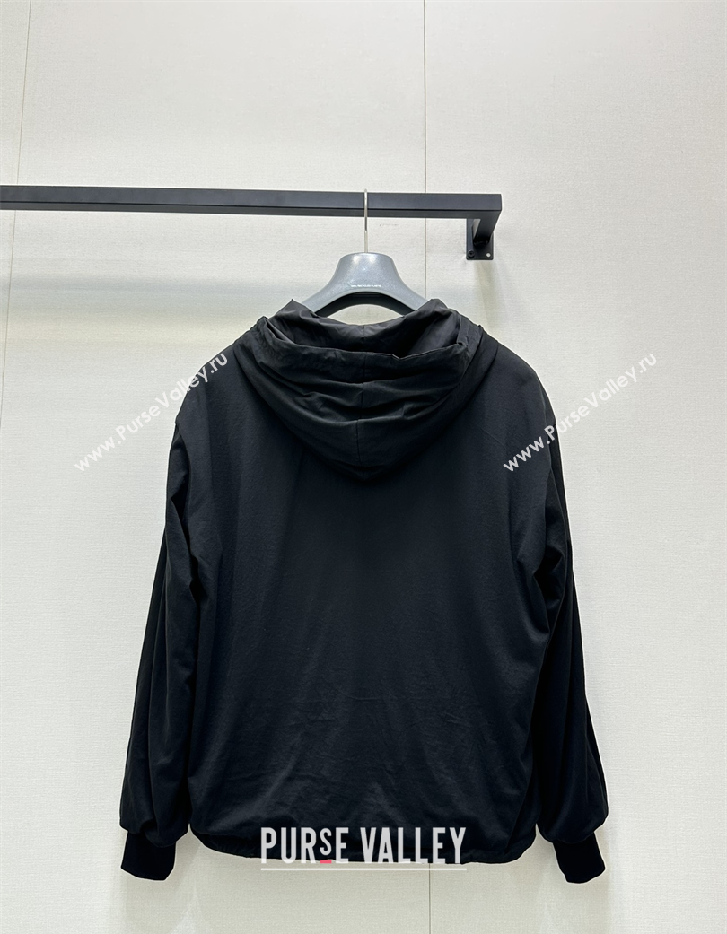 Prada Reversible Nylon and Cotton Jacket Black 2025 PR120220 (QI-251202021)