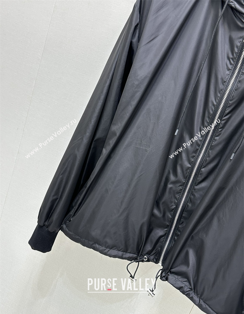Prada Reversible Nylon and Cotton Jacket Black 2025 PR120220 (QI-251202021)