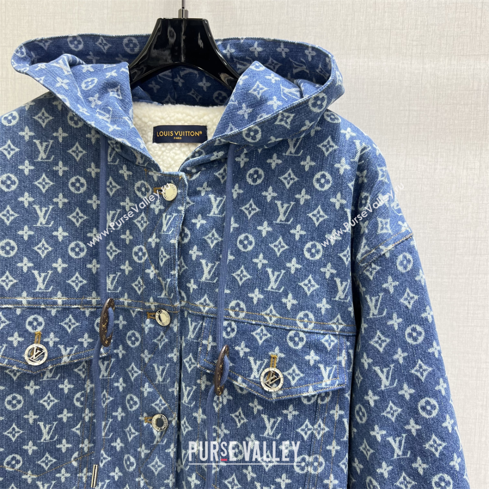 Louis Vuitton Denim Padded Jacket Blue 2025 LV120237 (QI-251202043)
