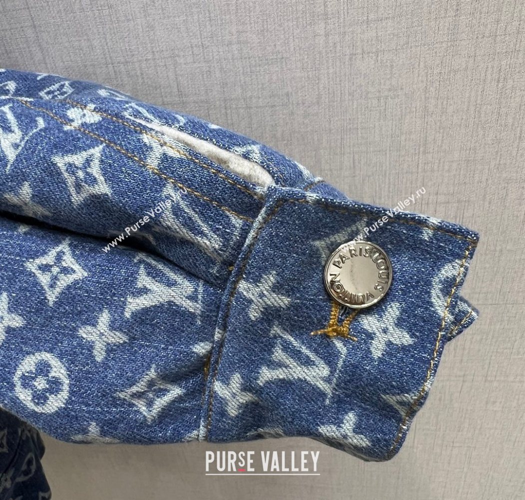 Louis Vuitton Denim Padded Jacket Blue 2025 LV120237 (QI-251202043)