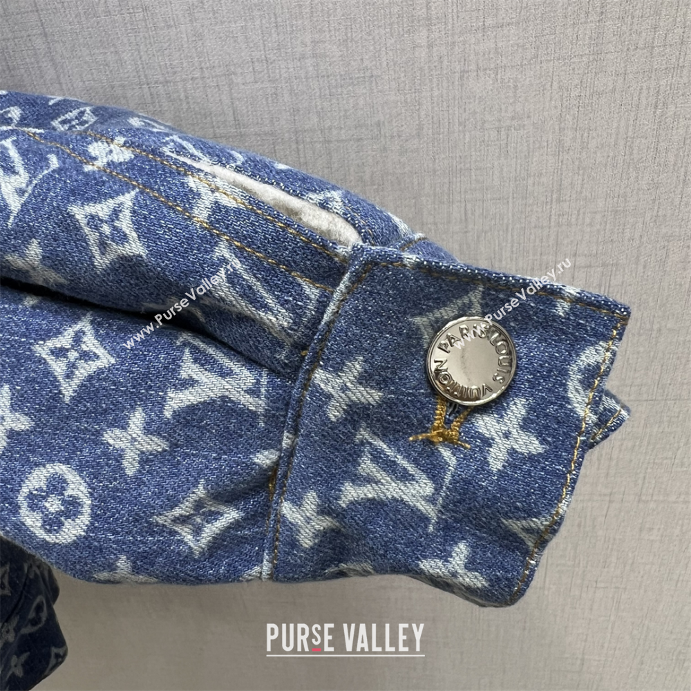 Louis Vuitton Denim Padded Jacket Blue 2025 LV120237 (QI-251202043)