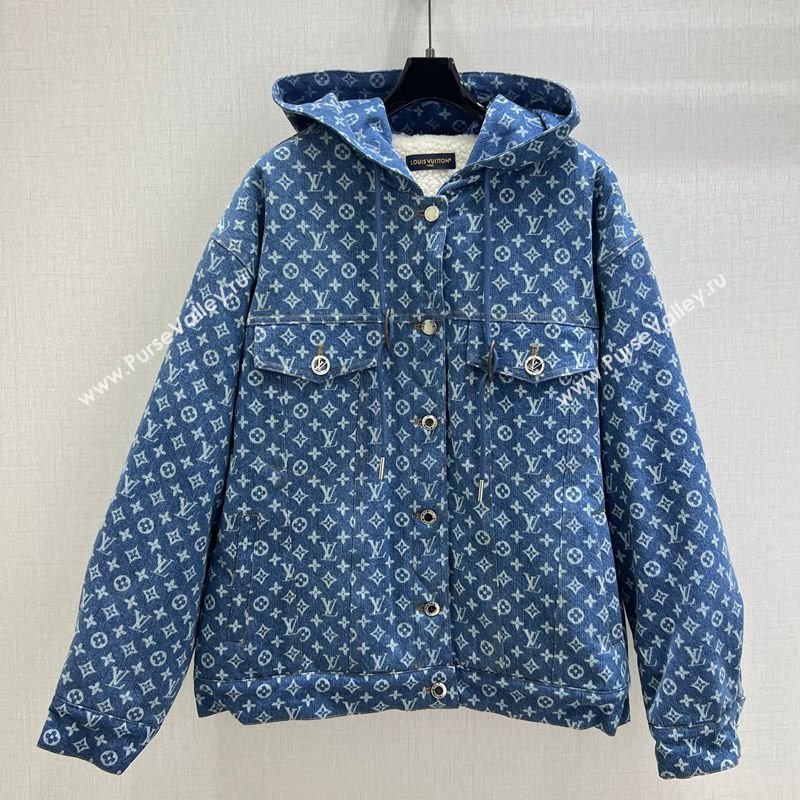 Louis Vuitton Denim Padded Jacket Blue 2025 LV120237 (QI-251202043)