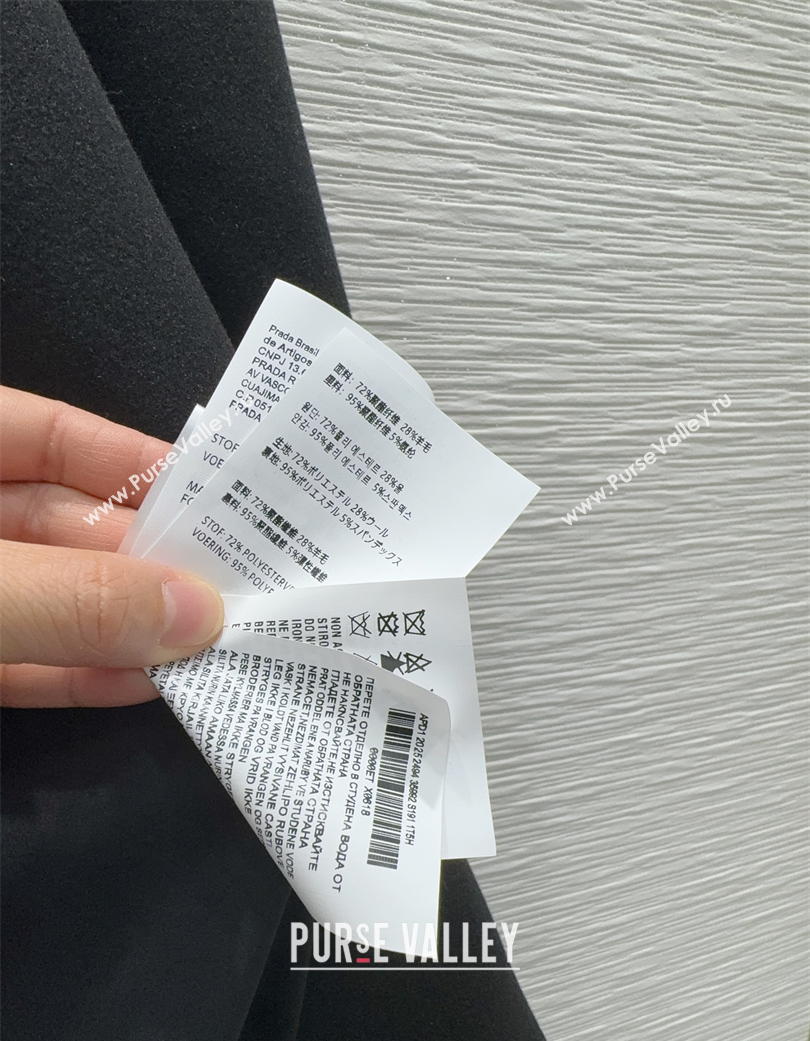 Prada Coat Black 2025 PR120289 (QI-251202093)
