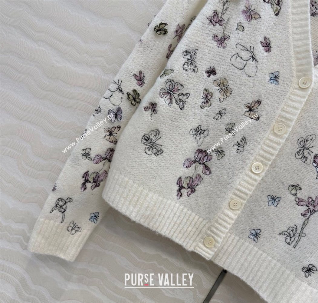 Dior Embroidered Alpaca Cardigan White 2025 DR120277 (QI-251202077)