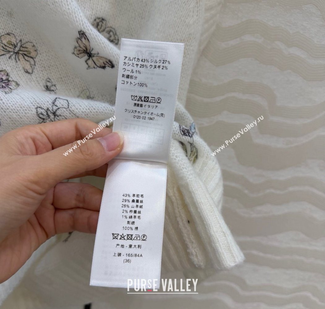 Dior Embroidered Alpaca Vest White 2025 DR120277 (QI-251202078)