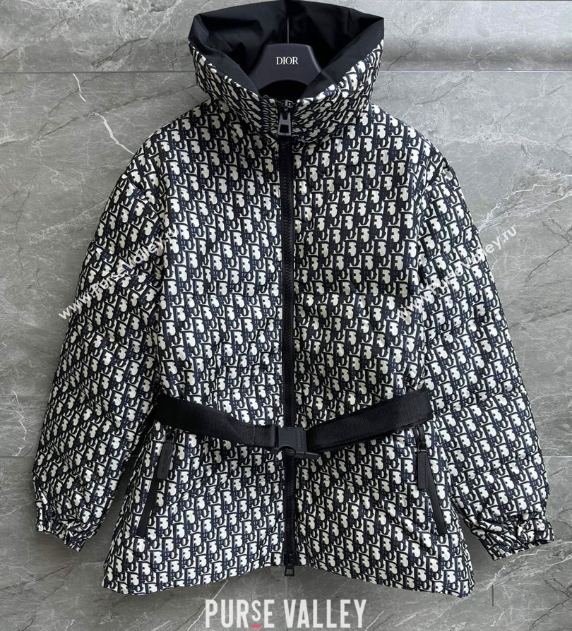 Dior Snow Oblique Padded Jacket with Buckle Strap 2024 1108 (QI-241108023)