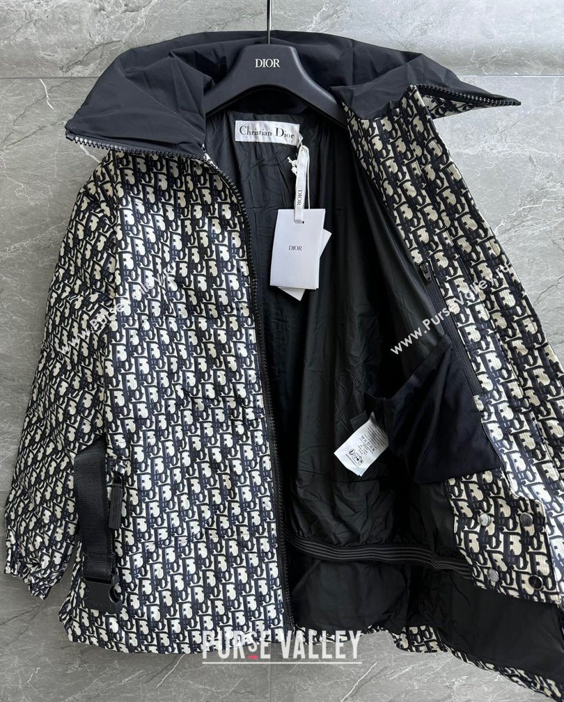 Dior Snow Oblique Padded Jacket with Buckle Strap 2024 1108 (QI-241108023)