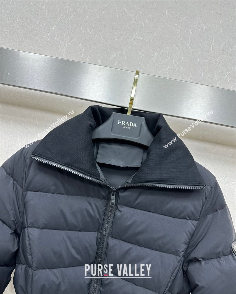 Prada Down Jacket with Buckle Black 2024 110802 (QI-241108031)