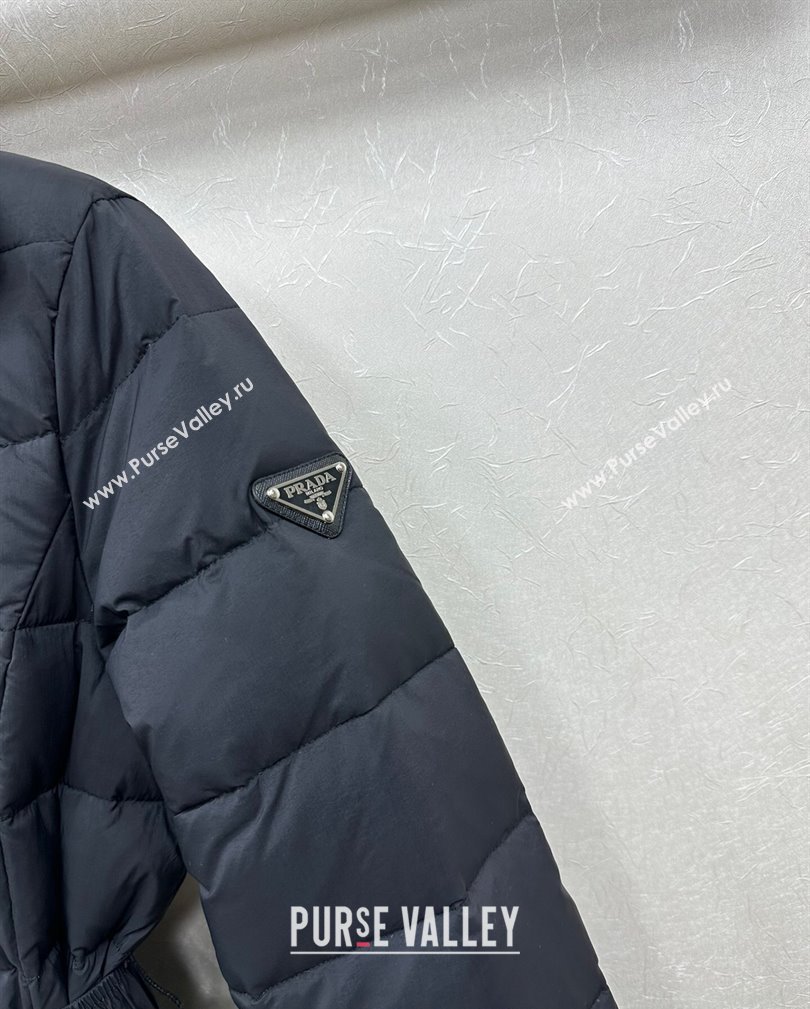 Prada Down Jacket with Buckle Black 2024 110802 (QI-241108031)