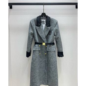 Dior Miss Dior Long Coat Grey 2024 1108 (QI-241108061)