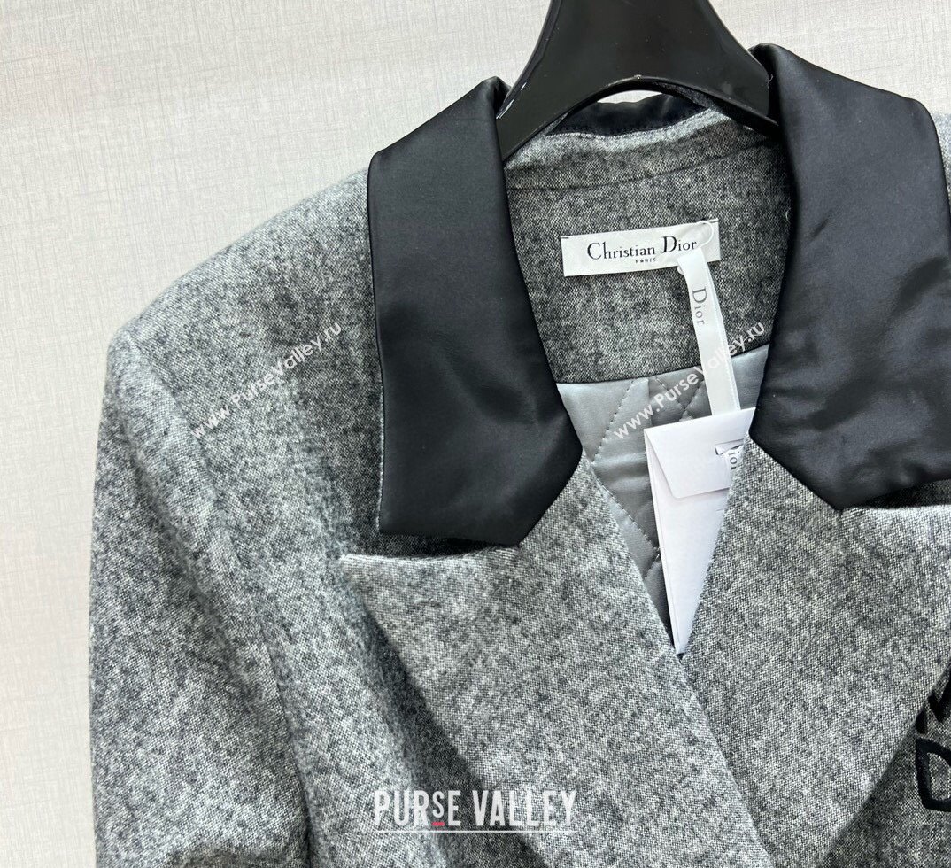 Dior Miss Dior Long Coat Grey 2024 1108 (QI-241108061)