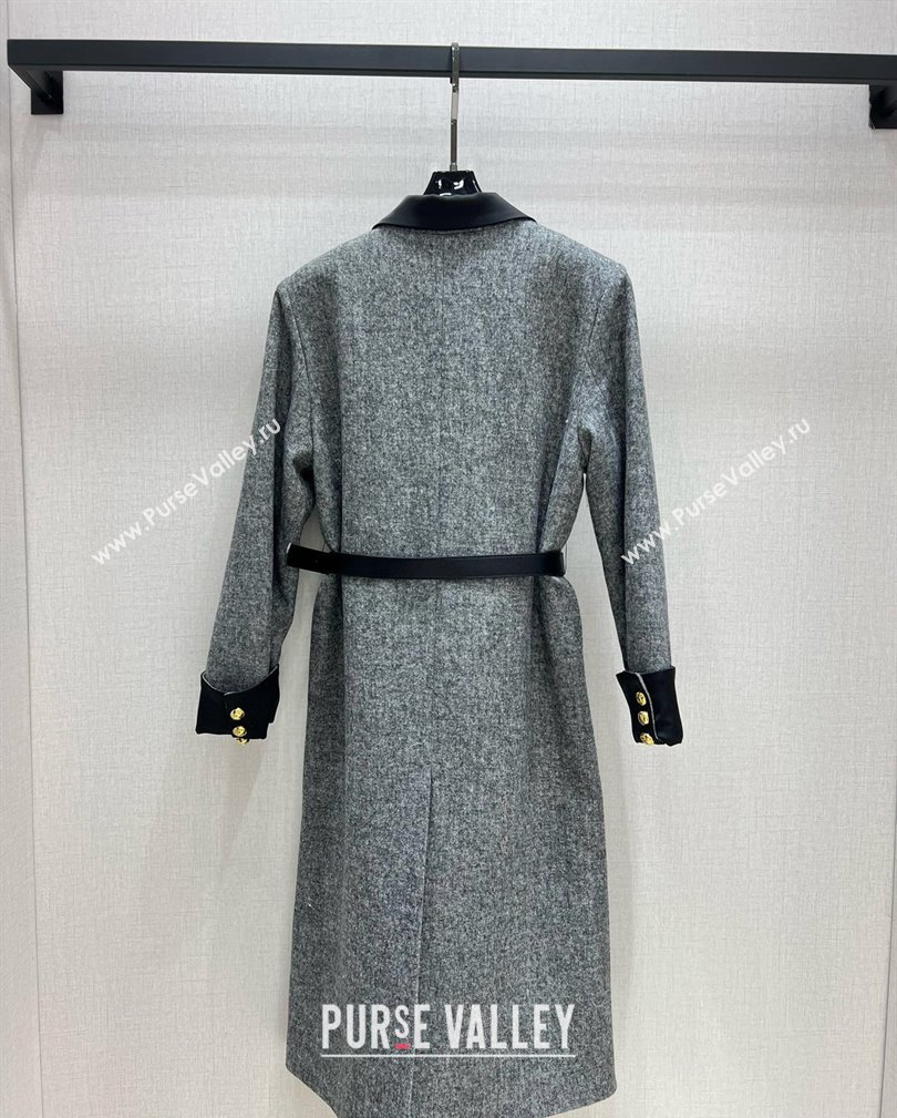 Dior Miss Dior Long Coat Grey 2024 1108 (QI-241108061)