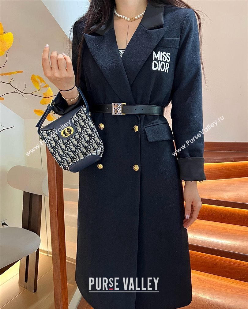 Dior Miss Dior Long Coat Black 2024 1108 (QI-241108062)