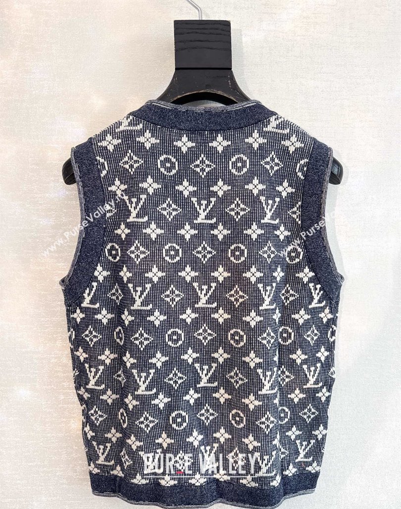 Louis Vuitton Monogram Knit Vest Grey 2024 1025 (QI-241025014)