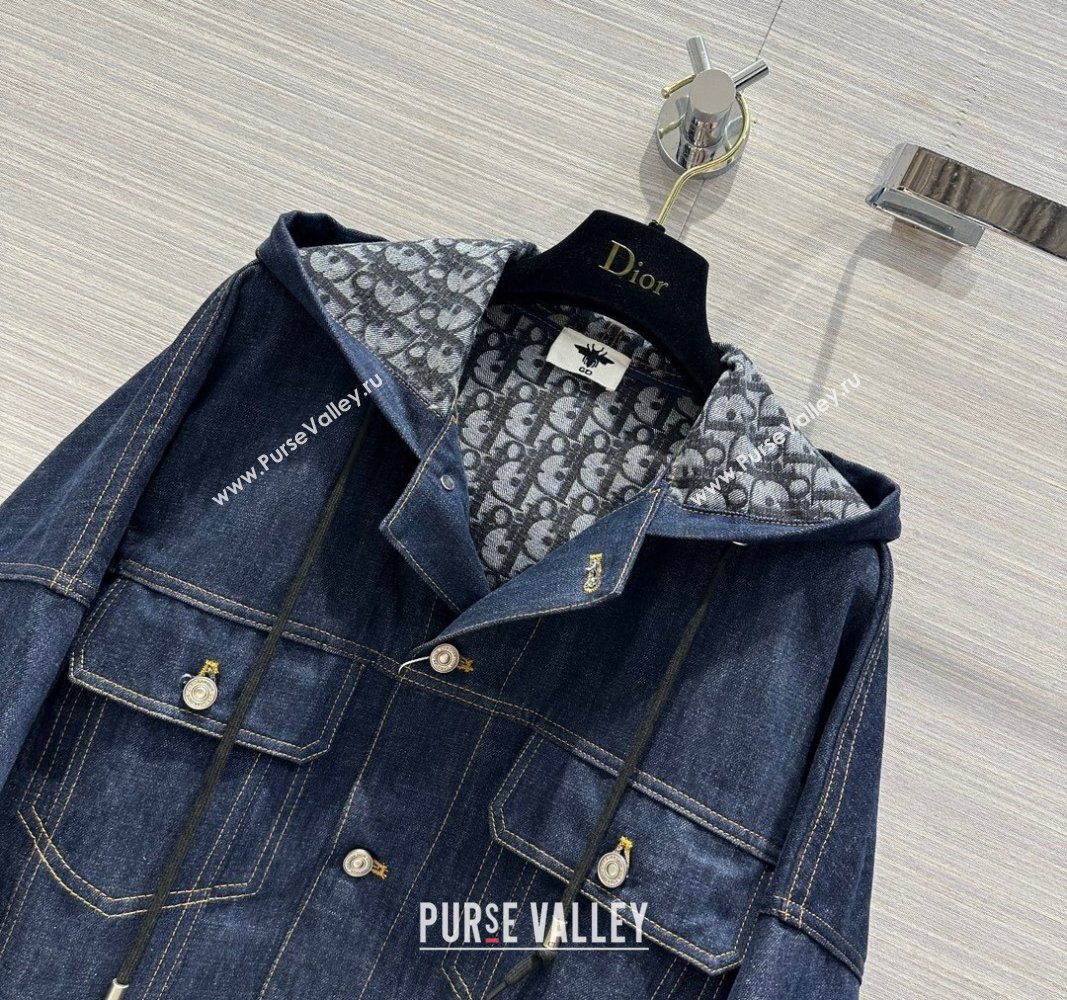 Dior Deep Blue Denim Jacket 2024 1025 (QI-241025003)