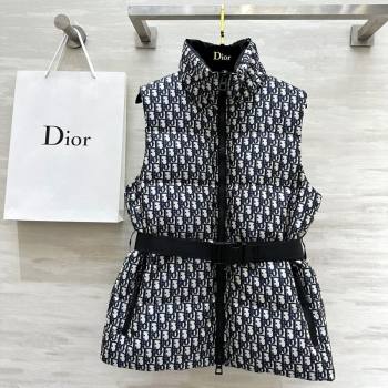 Dior Snow Down Vest with Buckle Blue 2024 1025 (QI-241025040)