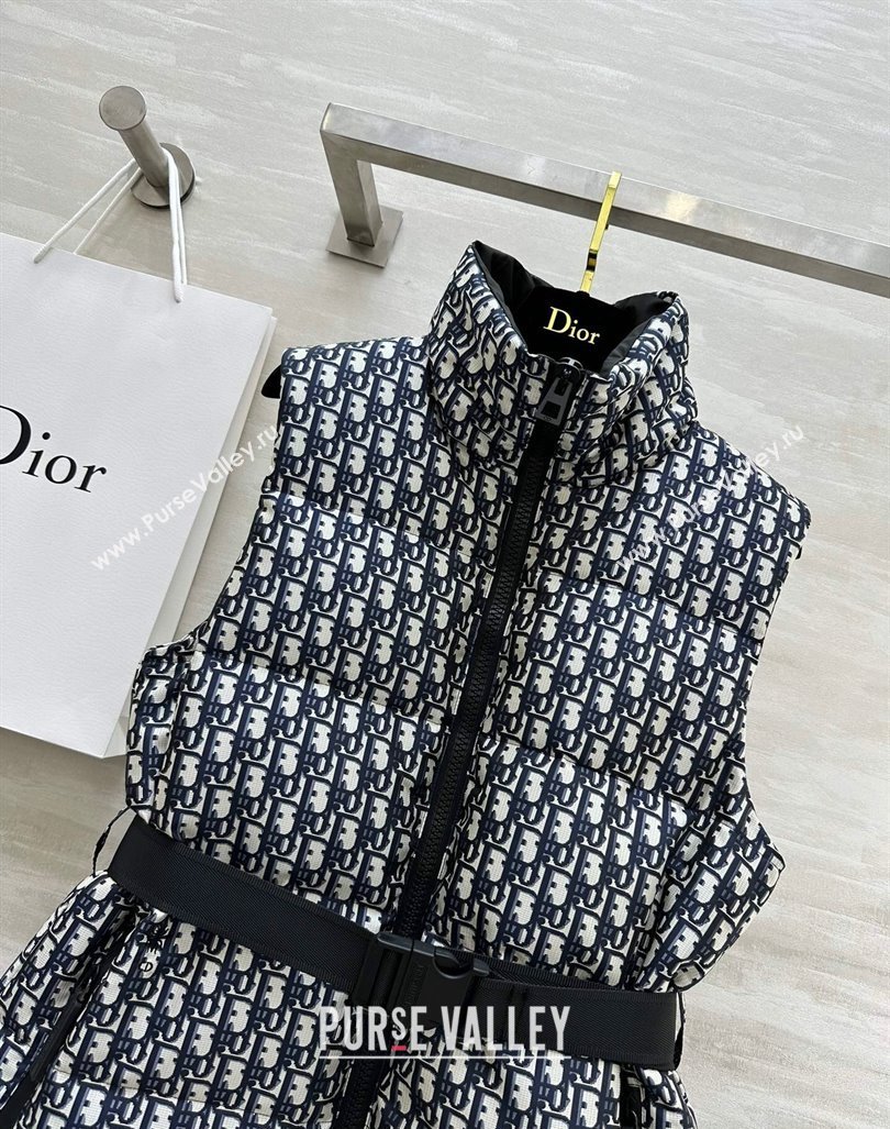 Dior Snow Down Vest with Buckle Blue 2024 1025 (QI-241025040)