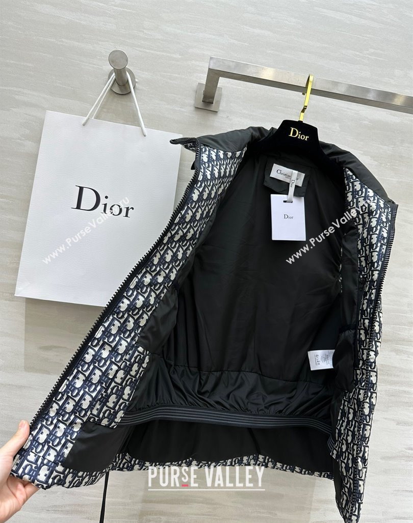 Dior Snow Down Vest with Buckle Blue 2024 1025 (QI-241025040)