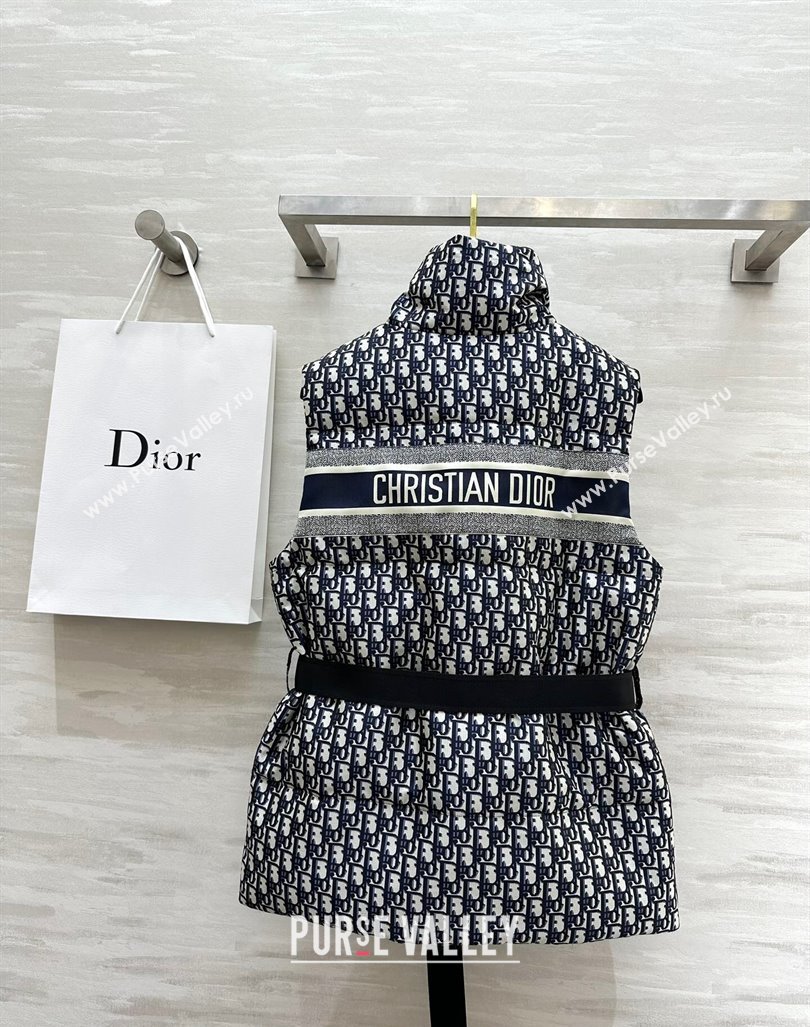 Dior Snow Down Vest with Buckle Blue 2024 1025 (QI-241025040)