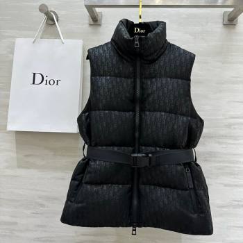 Dior Snow Down Vest with Buckle Black 2024 1025 (QI-241025041)