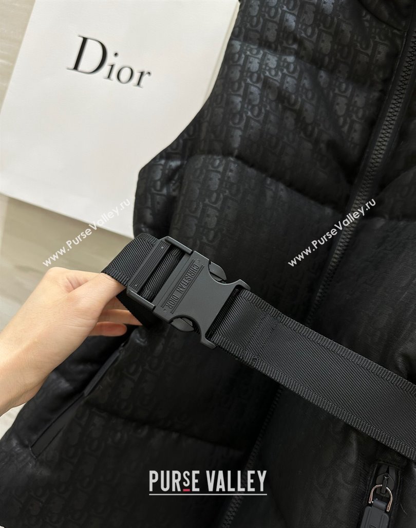 Dior Snow Down Vest with Buckle Black 2024 1025 (QI-241025041)