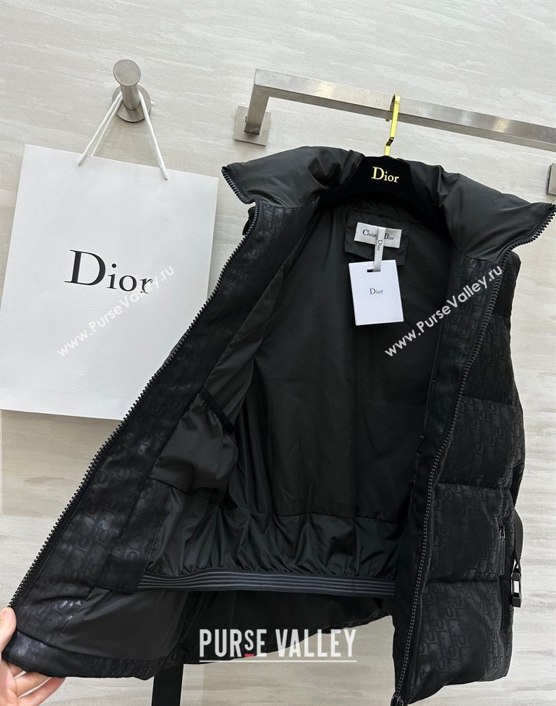 Dior Snow Down Vest with Buckle Black 2024 1025 (QI-241025041)