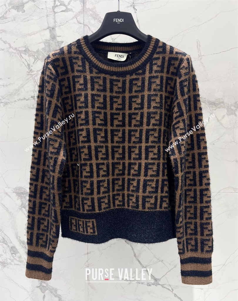 Fendi FF Knit Sweater Brown 2024 1025 (QI-241025049)