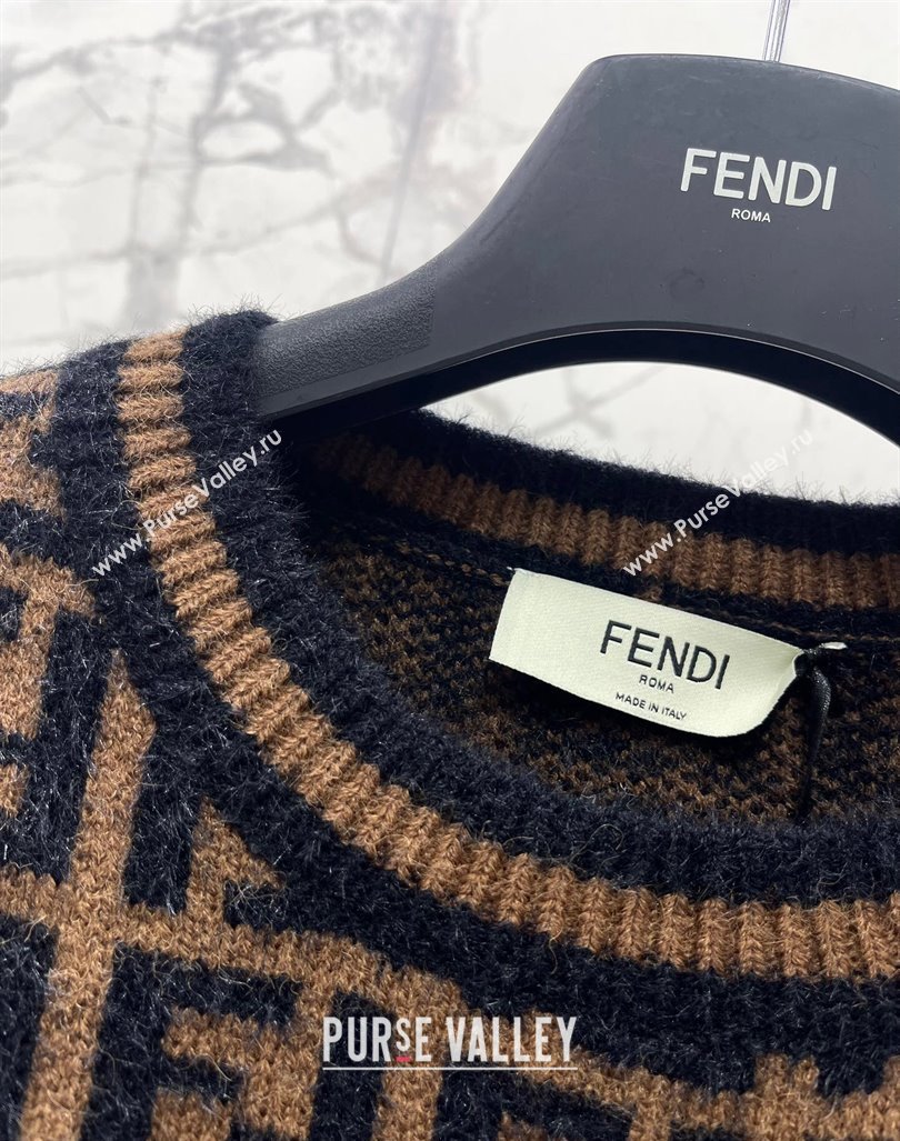 Fendi FF Knit Sweater Brown 2024 1025 (QI-241025049)