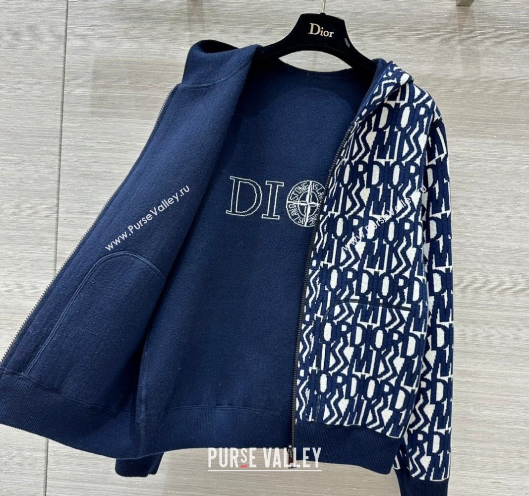 Dior Miss Dior Reversible Jacket Navy Blue 2024 1025 (QI-241025051)