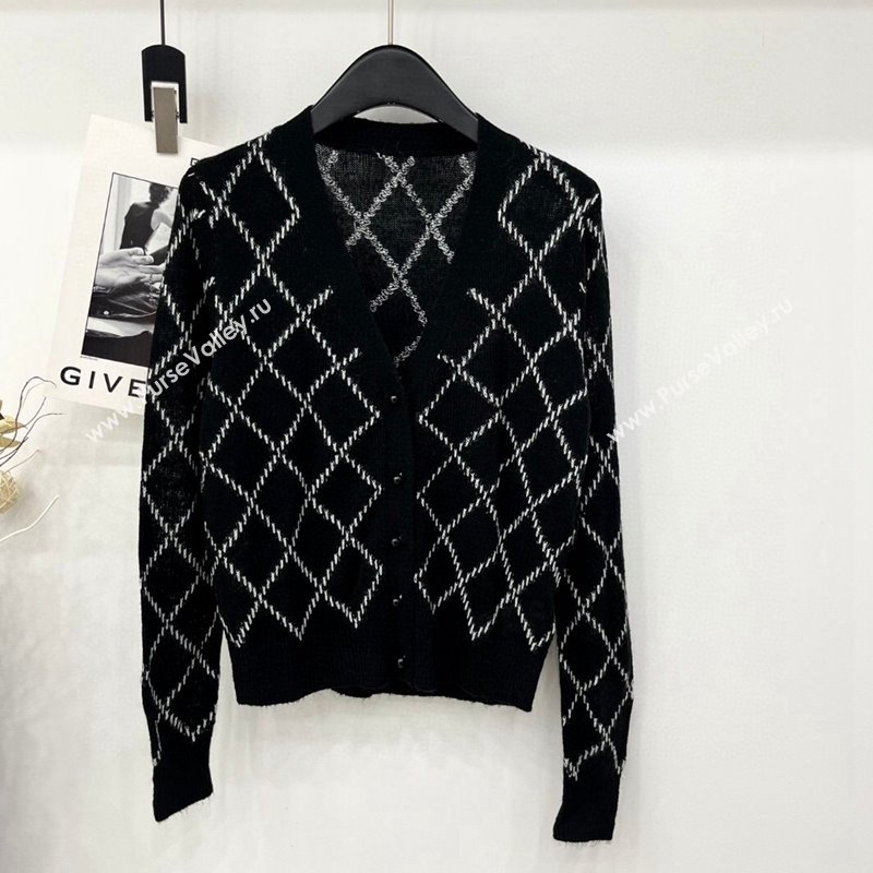 Chanel Quilted Cardigan Black 2024 1025 (QI-241025055)