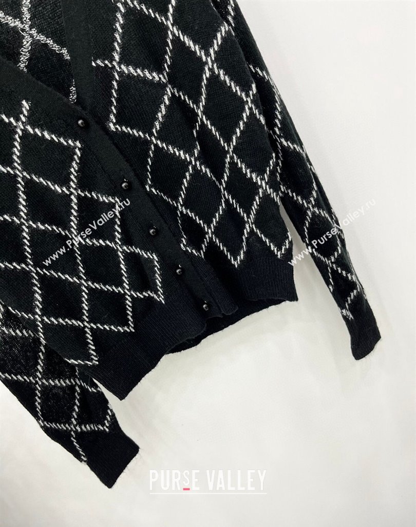 Chanel Quilted Cardigan Black 2024 1025 (QI-241025055)