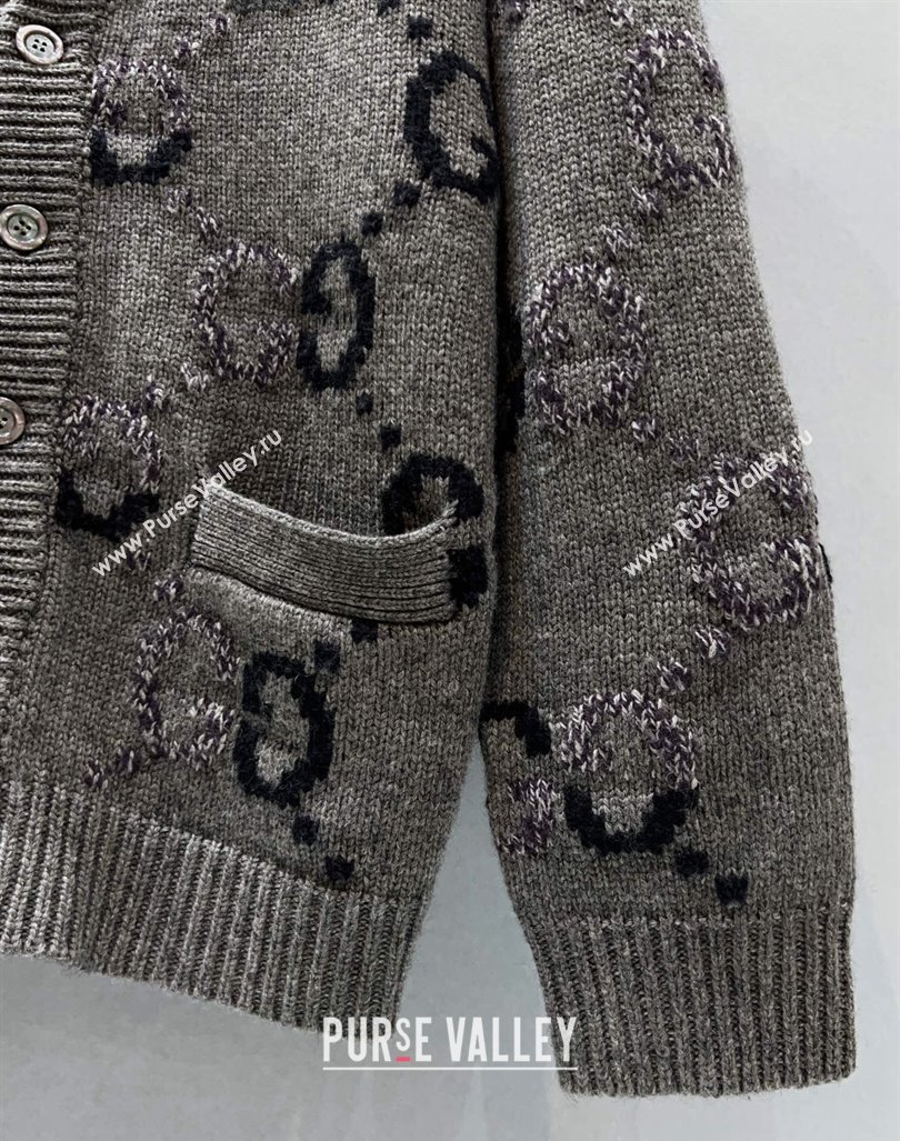 Gucci GG Cardigan Grey 2024 1025 (QI-241025061)