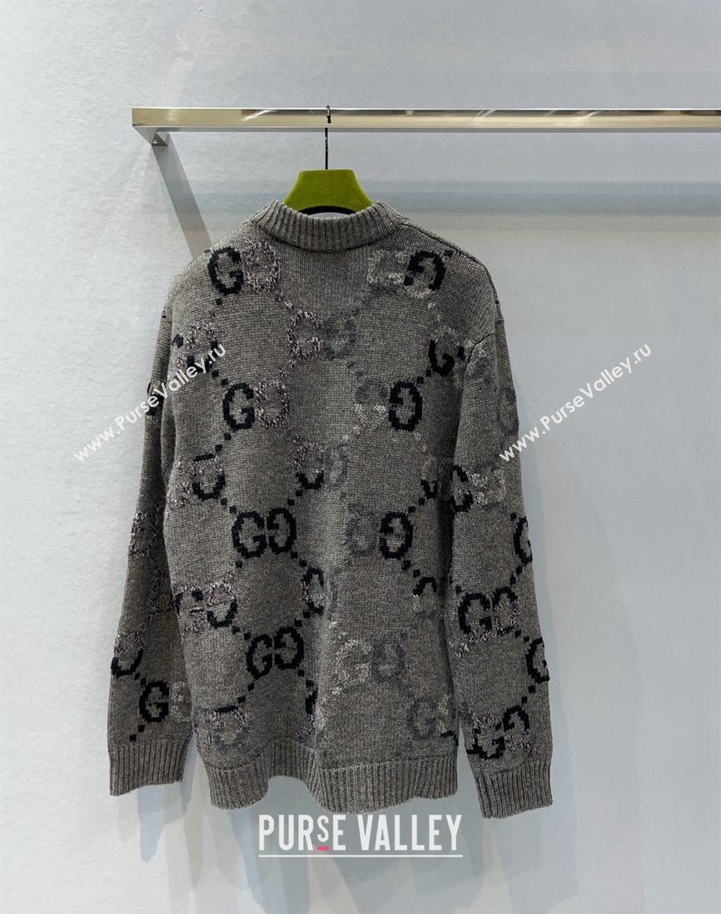 Gucci GG Cardigan Grey 2024 1025 (QI-241025061)