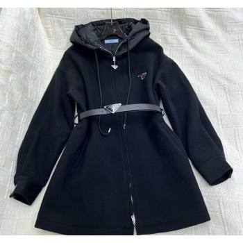 Prada Long Coat Black 2024 1025 (QI-241025062)