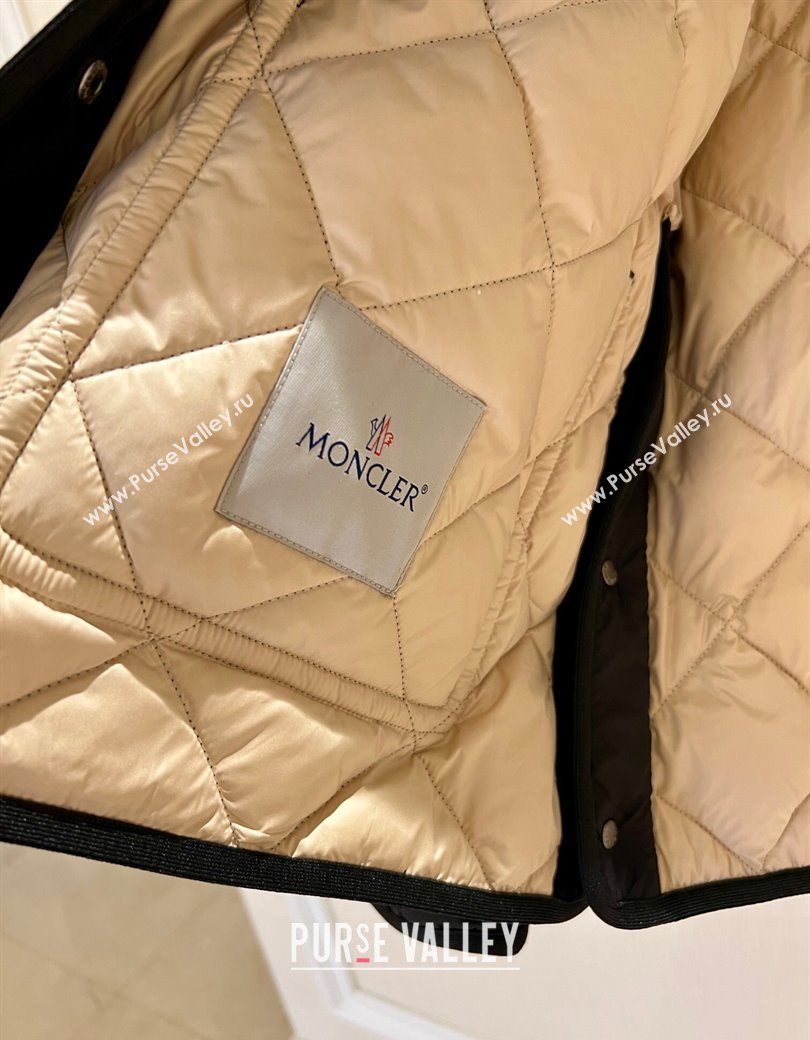 Moncler Quilted Down Jacket with Belt Black 2024 1203 (QI-241203054)