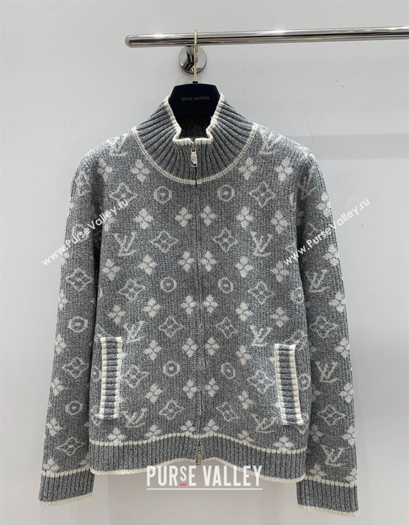 Louis Vuitton Knit Cardigans Grey 2024 1202 (QI-241202057)