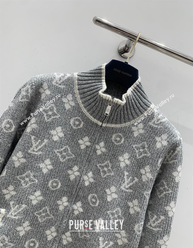 Louis Vuitton Knit Cardigans Grey 2024 1202 (QI-241202057)