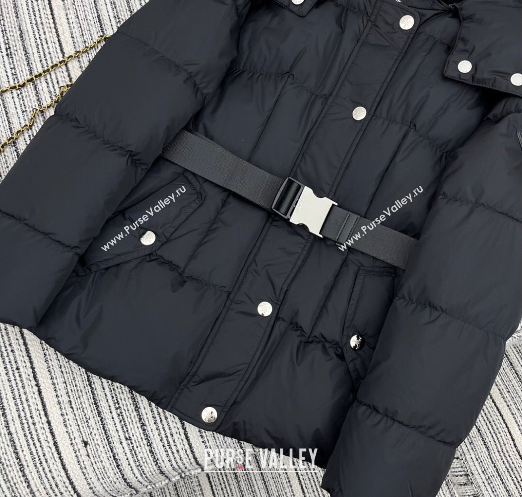 Prada Down Jacket with Belt Black 2024 1203 (QI-241203001)