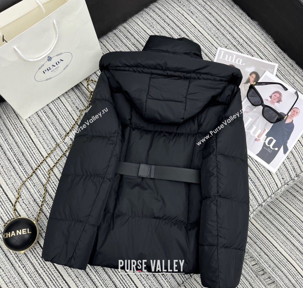 Prada Down Jacket with Belt Black 2024 1203 (QI-241203001)