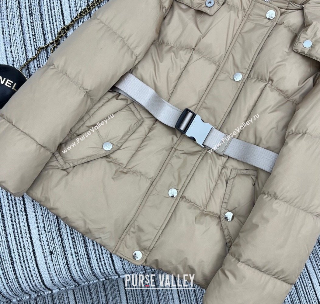 Prada Down Jacket with Belt Beige 2024 1203 (QI-241203003)