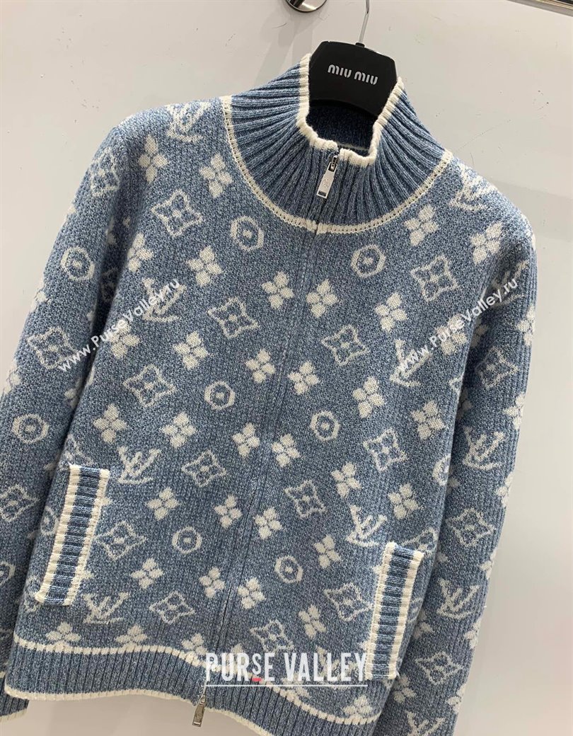 Louis Vuitton Knit Cardigans Blue 2024 1202 (QI-241202055)