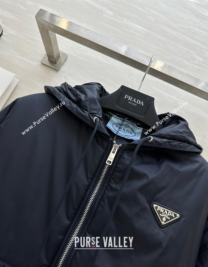 Prada Padded Nylon Jacket Black 2024 1203 (QI-241203011)