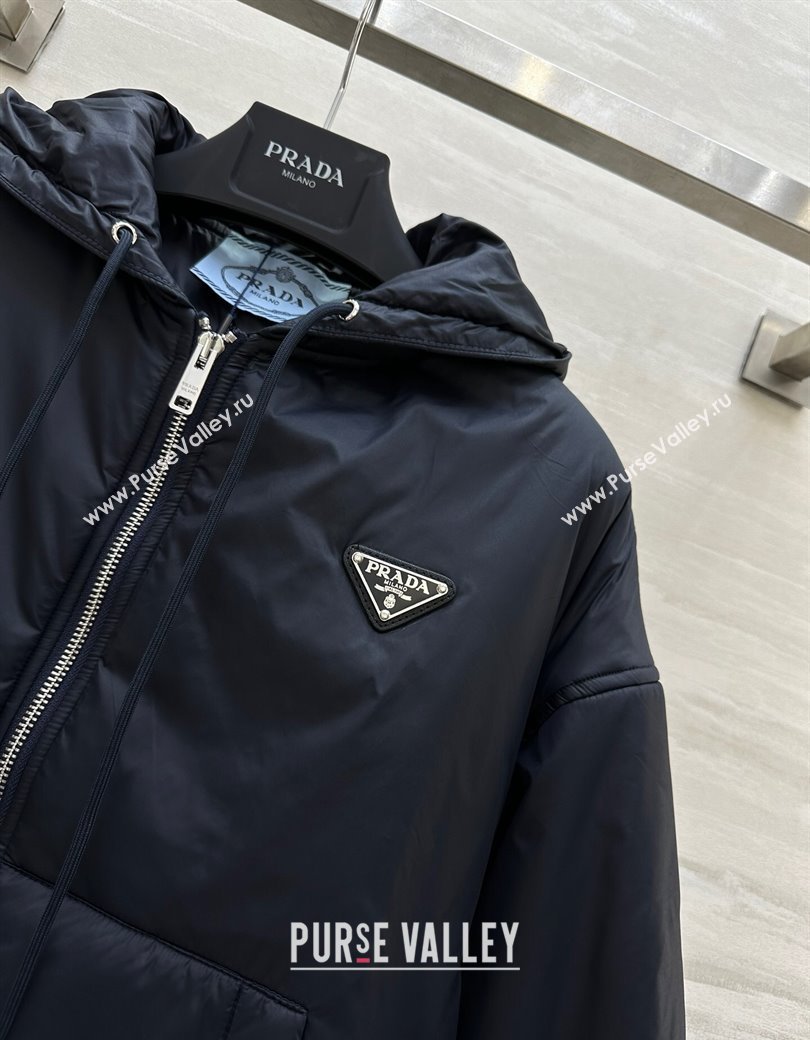 Prada Padded Nylon Jacket Black 2024 1203 (QI-241203011)