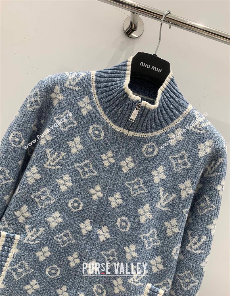 Louis Vuitton Knit Cardigans Blue 2024 1202 (QI-241202055)