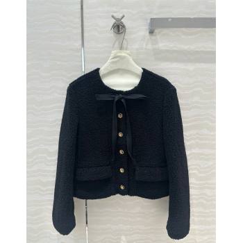 Chanel Black Shearling Jacket 2024 1203 (QI-241203017)