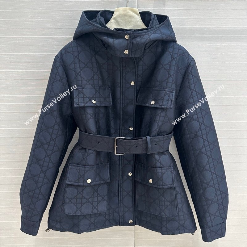 Dior Oblique Padded Coat Dark Blue 2024 1203 (QI-241203022)